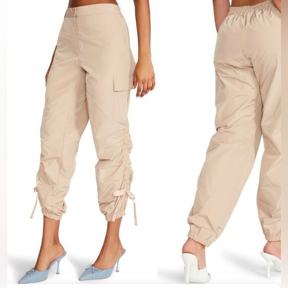 NWT Steve Madden Cargo Pants Hally Khaki Women Size Small NEW - Picture 1 of 7